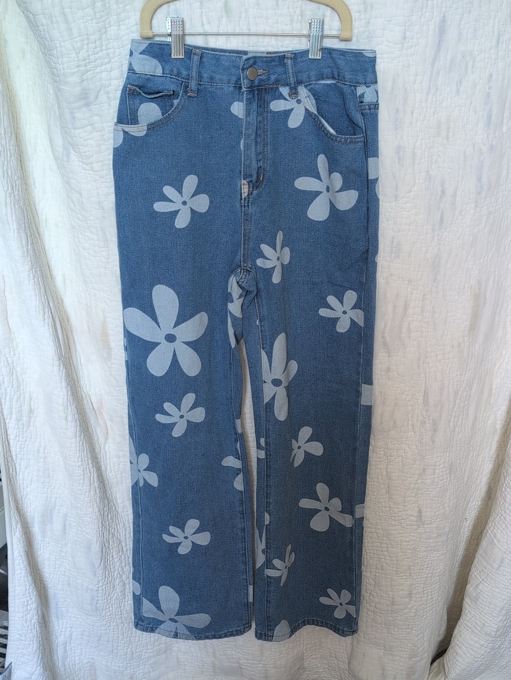 Women’s Blue Floral Print Jeans